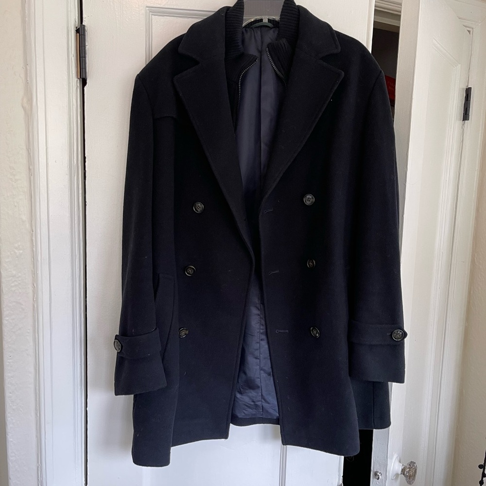 Ralph Lauren Coat Peacoat Jacket 44L Large Labrada Double-Breasted Wool Blend